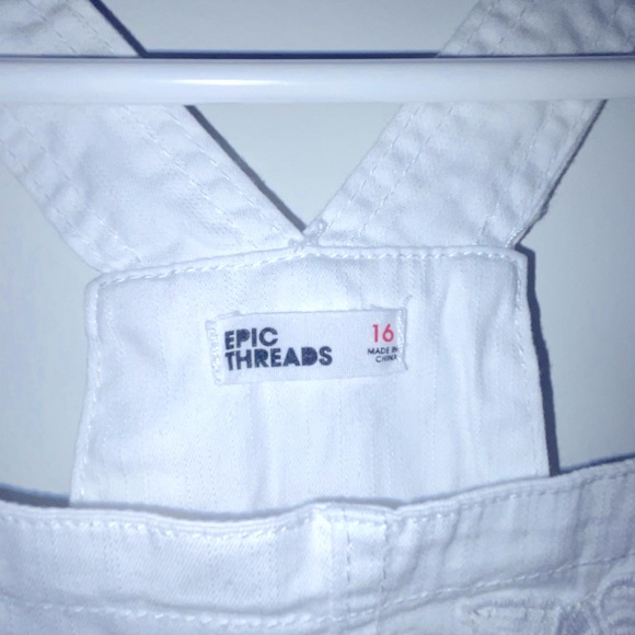 EUC Girls EPIC Threads White Overalls - Picture 2 of 8